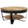 vidaXL Couchtisch Raues Massives Mangoholz 65x32 cm