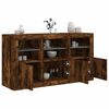 vidaXL Sideboard mit LED-Leuchten Räuchereiche 123x37x67 cm