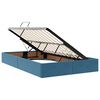 vidaXL Bett mit Stauraum und LED mit Matratze Blau 120 x 190 cm Samt