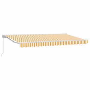 vidaXL Markisenrahmen Gelb und Wei&szlig; 350 x 200 cm