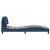 vidaXL Bettgestell ohne Matratze "Hvar" Blau 80x200 cm Stoff