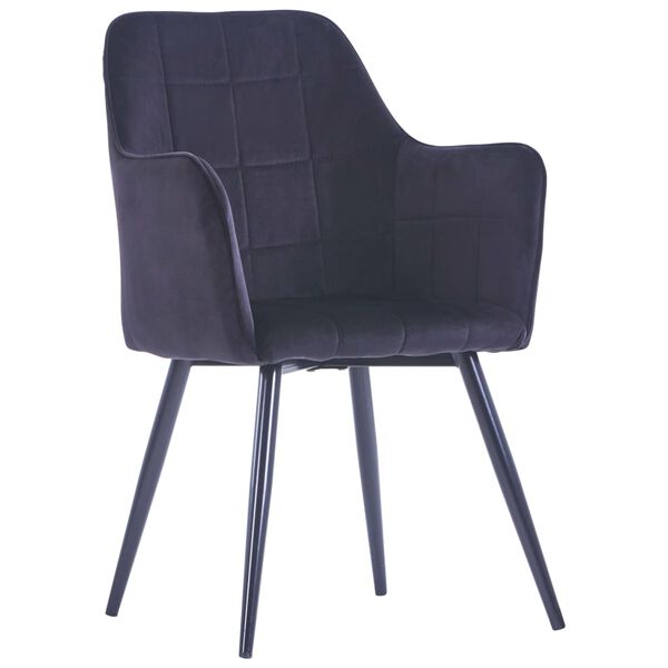 vidaXL Esszimmerst&uuml;hle 2 Stk. Schwarz Samt