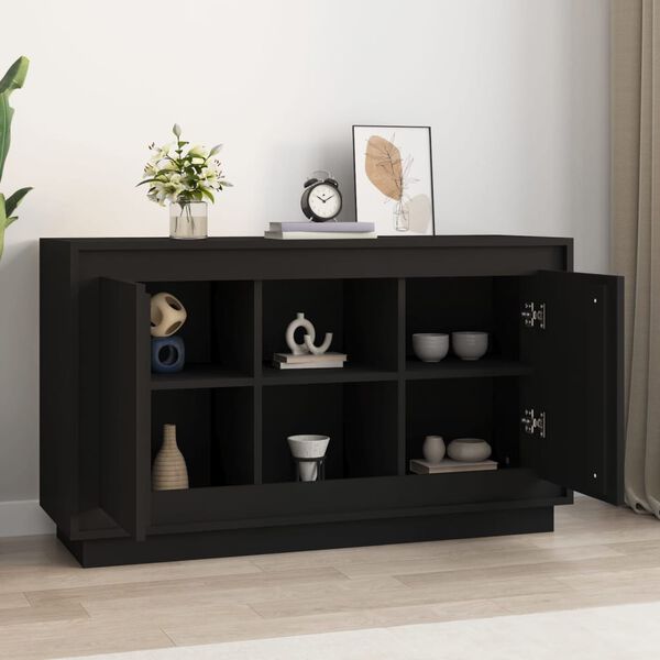 vidaXL Sideboard Schwarz 102x35x60 cm Holzwerkstoff
