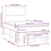 vidaXL Boxspringbett mit Matratze Dunkelgrau 120x190 cm Stoff