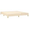 vidaXL Boxspringbett mit Matratze & LED Creme 180x200 cm Stoff