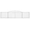 vidaXL Gabionen mit Hochbogen 7 Stk. 400x50x80/100cm Verzinktes Eisen