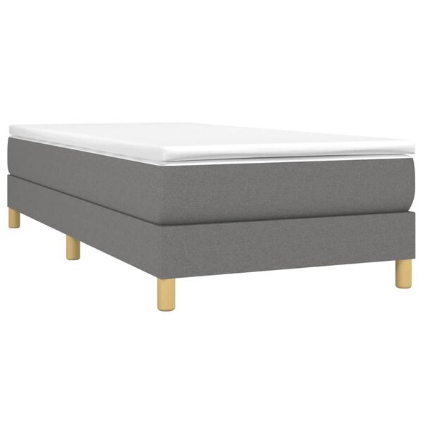 vidaXL Boxspringbettgestell Dunkelgrau 90x190 cm Stoff