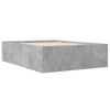 vidaXL Bettgestell Betongrau 135x190 cm Holzwerkstoff