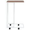 vidaXL Beistelltisch mit Rollen Wei&szlig; 40x30x63,5 cm Holzwerkstoff
