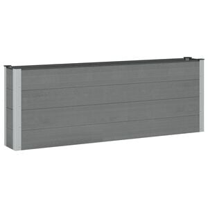 vidaXL Hochbeet Schwarz 200 x 30 x 72 cm WPC und Aluminium