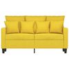 vidaXL 2-Sitzer-Sofa Hellgelb 120 cm Stoff