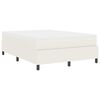 vidaXL Boxspringbett Creme und Wei&szlig; 140 x 200 cm Cordstoff