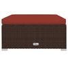 vidaXL 6-tlg. Garten-Lounge-Set mit Kissen Poly Rattan Braun