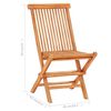vidaXL 3-tlg. Bistro-Set mit Weinroten Kissen Massivholz Teak