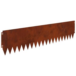 vidaXL Raseneinfassung 10 Stk. 103 x 25 cm Stahl Rostig