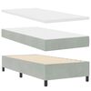 vidaXL Boxspringbett mit Kopfteil Hellgrau 90 x 200 cm Samt