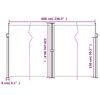 vidaXL Seitenmarkise Ausziehbar Schwarz 220x600 cm