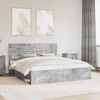 vidaXL Bettrahmen mit Kopfteil Beton 180 x 200 cm Massives Kiefernholz