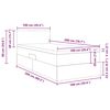 vidaXL Bett mit Stauraum und LED mit LED Schwarz 100 x 200 cm Stoff