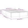 vidaXL Bettgestell ohne Matratze Creme 120x190 cm Kunstleder