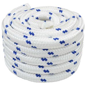 vidaXL Bootsseil 5 m 3 Wei&szlig; und Blau PP