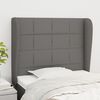 vidaXL Kopfteil mit Ohren Dunkelgrau 83x23x118/128 cm Stoff