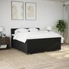 vidaXL Boxspringbett mit Matratze Schwarz 200x200 cm Stoff