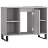 vidaXL Badschrank Grau Sonoma 80x33x60 cm Holzwerkstoff
