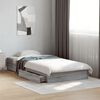 vidaXL Bettgestell mit Schubladen Grau Sonoma 90x190 cm Holzwerkstoff
