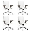 vidaXL Dreh B&uuml;rost&uuml;hle 4 stk. Kunstleder 69 x 61 x 104 cm