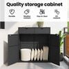 vidaXL Gartenschrank Schwarz 105x55x113 cm Poly Rattan