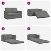 vidaXL Bodensofa mit Schlaffunktion Dunkelgrau 122x204x55 cm Samt