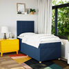 vidaXL Boxspringbett mit Matratze Blau 90x190 cm Stoff