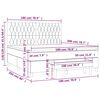 vidaXL Boxspringbett mit Matratze Dunkelblau 180x200 cm Samt