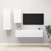 vidaXL 4-tlg. TV-Schrank-Set Wei&szlig; Holzwerkstoff