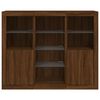 vidaXL Sideboards mit LED-Leuchten 3 Stk. Braun Eichen-Optik