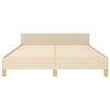 vidaXL Bettgestell ohne Matratze Creme 140x190 cm Stoff
