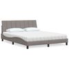 vidaXL Bett mit Matratze "Hanko" Taupe 160x200 cm Stoff