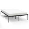 vidaXL Bettgestell Metall Schwarz 120x190 cm