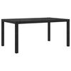 vidaXL 5-tlg. Garten-Essgruppe mit Kissen Poly Rattan Schwarz