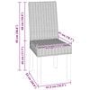 vidaXL Esszimmerstuhl 2 pcs Natur 45 x 54 x 93 cm