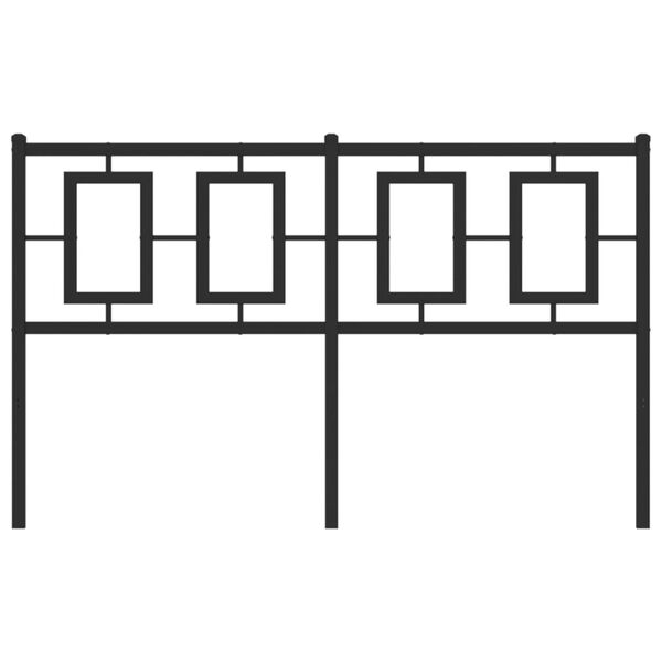 vidaXL Kopfteil Metall Schwarz 140 cm