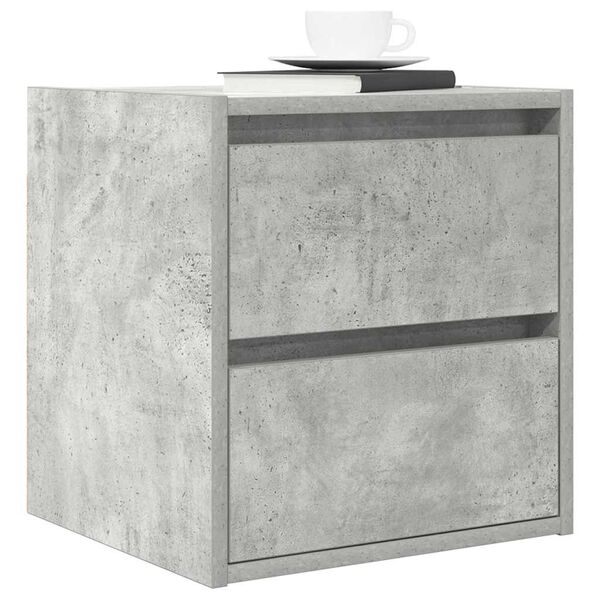 vidaXL Wand-Nachttisch Betongrau 38x34x40 cm