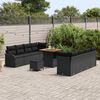 vidaXL Garten-Sofa-Set 11 pcs Schwarz Poly-Rattan