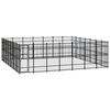 vidaXL Outdoor-Hundezwinger Stahl 45,16 m&sup2;
