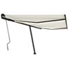 vidaXL Markise Manuell Einziehbar mit LED 450x300 cm Creme
