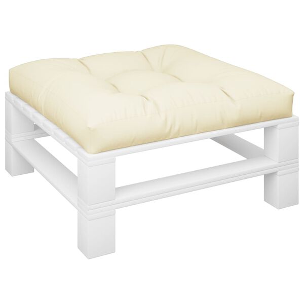 vidaXL Palettenkissen Creme 80x80x12 cm Stoff