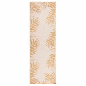 vidaXL Outdoor-Teppich Flachgewebe 80x250 cm Blattmuster