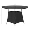 vidaXL 7-tlg. Garten-Essgruppe Poly Rattan Schwarz