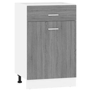 vidaXL Unterschrank mit Schublade Lyon Grau Sonoma 50x46x81,5 cm